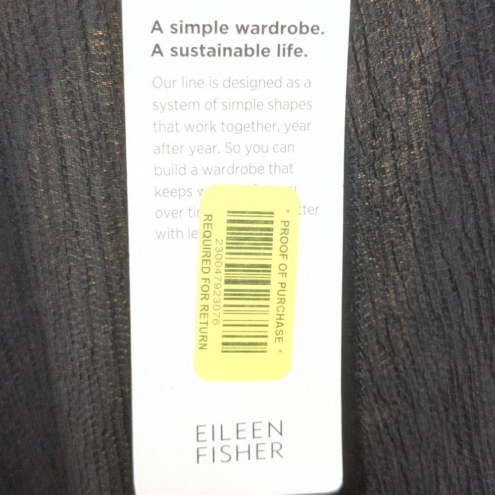 Eileen Fisher Black Wide Leg Pants - Picture 3 of 8